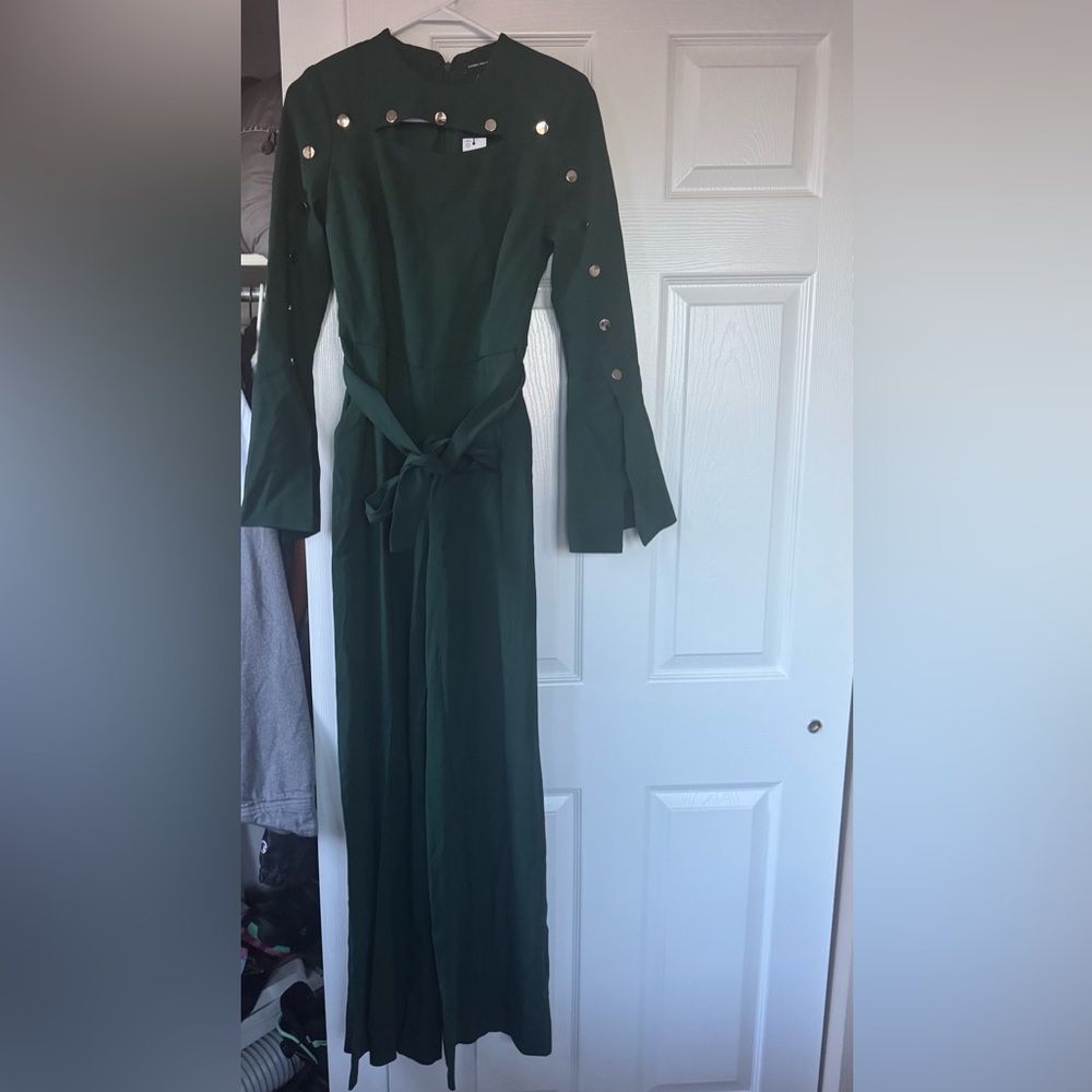 SOLD OUT NWT Karen Millen Forest Green Jumpsuit - 6 -